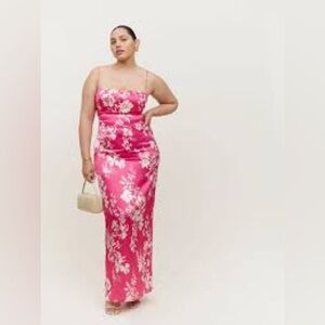 Reformation Frankie silk dress ES sz 18 NWT $298
